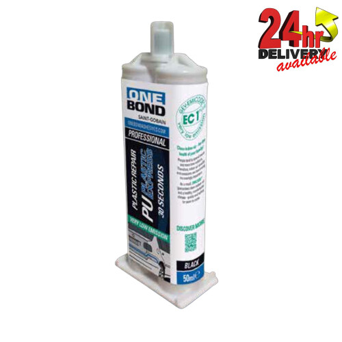 Norton ONEBOND PU Plastic Express 30 Second Repair Adhesive Two Component 50ml Glue