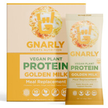 Gnarly Nutrition Golden Milk Polvere Proteica Vegetale - Vegan per Smoothies - Senza Latticini, Non-GMO - 10 Stick Packs
