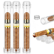 FANKAI Cigar Humidor Tubes, Reishumidor voor Reizen, Acryl Opbergdoos met Cigarhouder