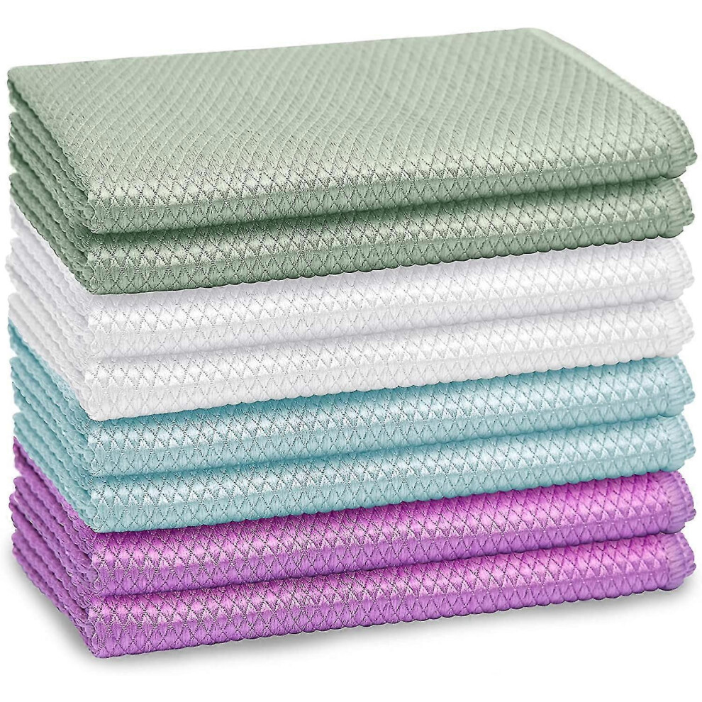 8 Pack Nano Streak Free Miracle Cleaning Cloths, 30cm X 40cm Reusable Nano Easy Clean Cloth Nanoscale Cleaning Cloth Nano Cleaning Cloths Edition 0618