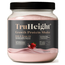 TruHeight Shake Proteico per Crescita (Gusto Latte alla Fragola) Polvere per Bambini e Adolescenti