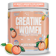 Nutrex Research Creatina para Mujeres Booty & Beauty - Mango Durazno | 5g Creatina, 2g Colágeno, BCAAs & Ácido Hialurónico