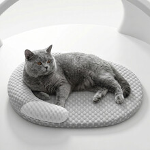 (M) Cooling Dog Bed Summer Ice Silk Cat Mat Oval Pet Nest Breathable Heat Dissipation Cooling Pad for Small Medium Large Dogs Cats