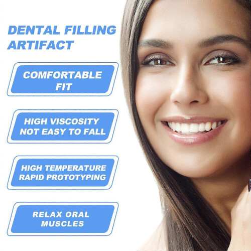 (3 Set, Multicolor) 1 Set SOUTH MOON 30ml Temporary Teeth Replacement Filling Kit Moldable False Teeth Beads for Missing
