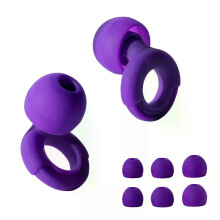 (Purple) Loop Quiet Ear Plugs for Noise Reduction for Sleeping Silicone Ear Plugs for Swimming Motorbike Noise Filtering Ear Plugs