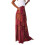 Women'S Boho Printed High Waist Tiered Maxi Skirt Red S 1
