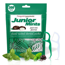 Flavored Floss Picks, 300 Pack, Dental Floss for Teeth with Fun Fruit Flavors, | Mint Flavor