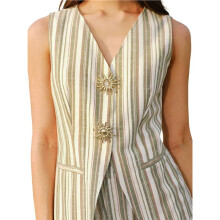 Women'S Striped 2 Piece Pants Set Deep V Neck Peplum Top Wide Leg Pants Outfits Stripes S