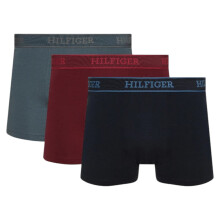 (Blue Grey Wine, S) Tommy Hilfiger Mens Underwear 3 Pack Boxers