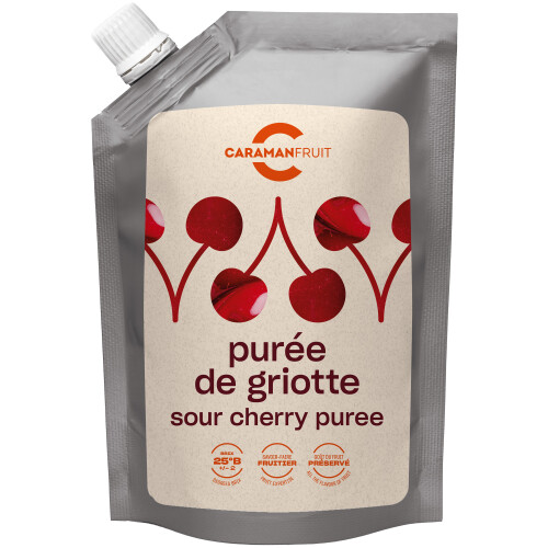 Caramanfruit Sour Red Cherry Fruit Puree, 1kg