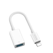 Adaptér Yesido USB-A na Lightning OTG, 15 cm - biely