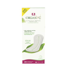 Organyc 100% Gecertificeerd Biologisch Katoen Pantyliners - Dagelijks Sanitaire Pad, Vrij van Houtpulp, Parfums, SAP en Chemicaliën - Maxi