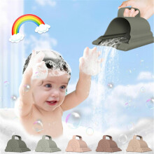 (dark green) Baby Bath Rinse Cup Baby Shampoo Rinser Hair Shampoo Rinser Shampoo Rinse Cup Protect Your Babys Eyes in the Shower  Khaki