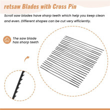 Scroll Saw Blades Plain End 5 Inch 24PCS 12 TPI Regular Tooth for Woodworking DIY