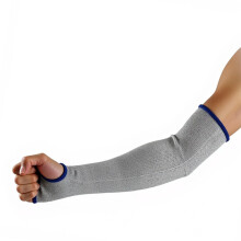 Manches Résistantes aux Coupures G & F, Protection des Bras 14" HPPE Niveau 5 avec Trou pour le Pouce, Certifié EN388
