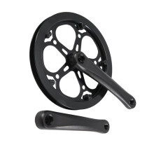 Pedaleiro DobráVel de Bicicleta 52T 170Mm Conjunto de Manivela de Bicicleta Placa de Dente ÚNica Velocidade AcessóRios de Roda Dentada com Furo de