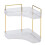 Corner Bathroom Counter Storage Rack Bathroom Countertop Rack Cosmetic Storage Rack Dressing Table Tray 2 Layers 1