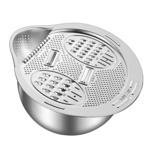 Multifunctional Kitchen Tool Drain Basin with Grater Rice Washing Basin Vegetable Washing Basin Fruit Drain Basin