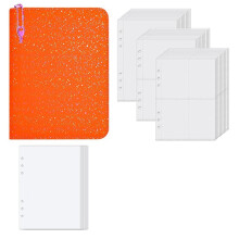 Hardcover Sticker Organizer Binder Reusable A5 Holographic Sticker Book Collecting Album Storage Book with 30 Pages A