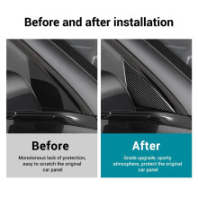 Soft Carbon Fiber for Model 3 Highland 2024 Car Door A Pillar Post Cover Trim Sticker Exterior Accessories