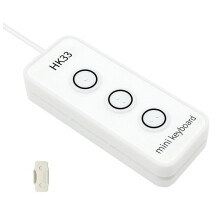 3-Toetsen USB-Macroprogrammeringstoetsenblok USB-Toetsenbordondersteuning Meerdere Platforms Draagbaar Aangepast Minitoetsenbord Wit