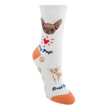 CTM Women's My Pup Crew Novelty Socks