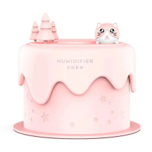 Cat Cake Humidifier 300ml - Ultra-Quiet with Colorful LED Lights, USB Powered, Ideal for Home Office and Bedroom
