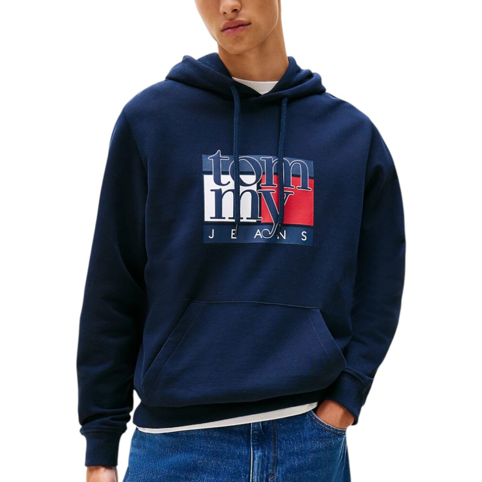 Tommy Hilfiger (Navy, S) Mens Tommy Jeans Hoodies Cotton