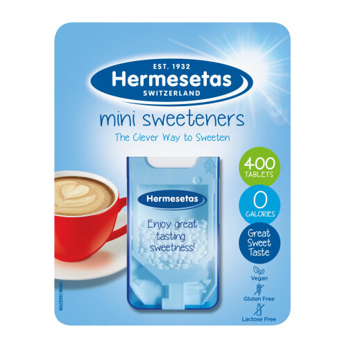 Hermesetas Mini Sweeteners 400 Tablets – Zero Calorie Sugar Free