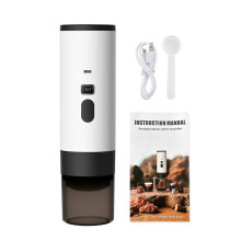 Machine à Café Expresso Portable - Sans Fil, Électrique pour Voiture, Maison et Camping, Compatible avec Capsules et Poudres