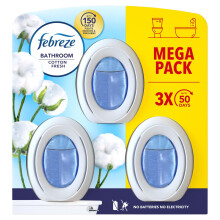 Febreze Bathroom, Continuous Air Freshener Cotton Fresh, 3 Unit,