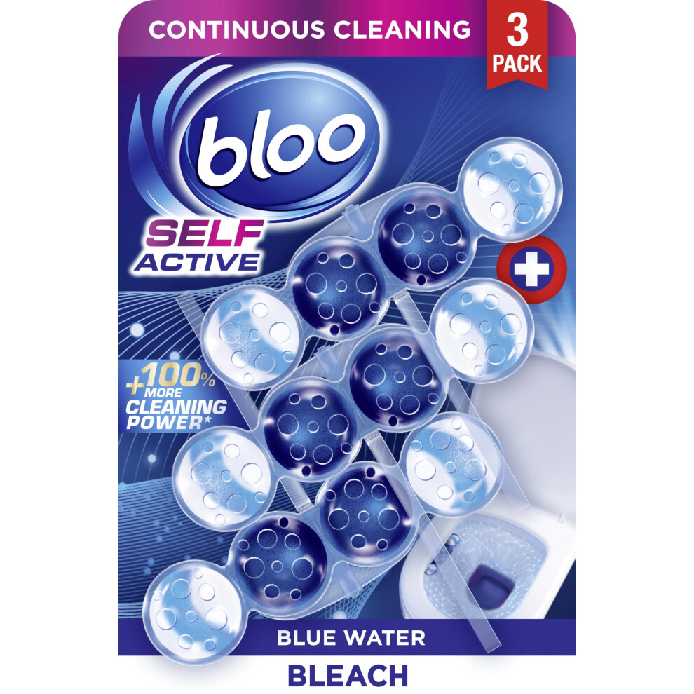 Bloo Self Active Triple Bleach Toilet Rim Block. Hanging Toilet Rim