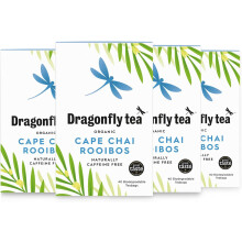 Dragonfly Rooibos Cape Chai Tea, Pack 4 x 40 Sweet Herbal Tea