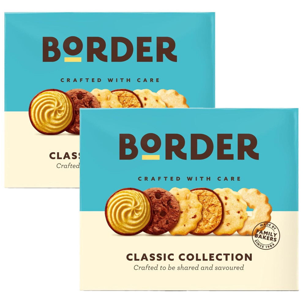 Border Biscuits Classic Collection Box 2400 G | Assorted Biscuit Selection With Chocolate Viennese, Butterscotch Crunch, Shortbread Rings & More | S