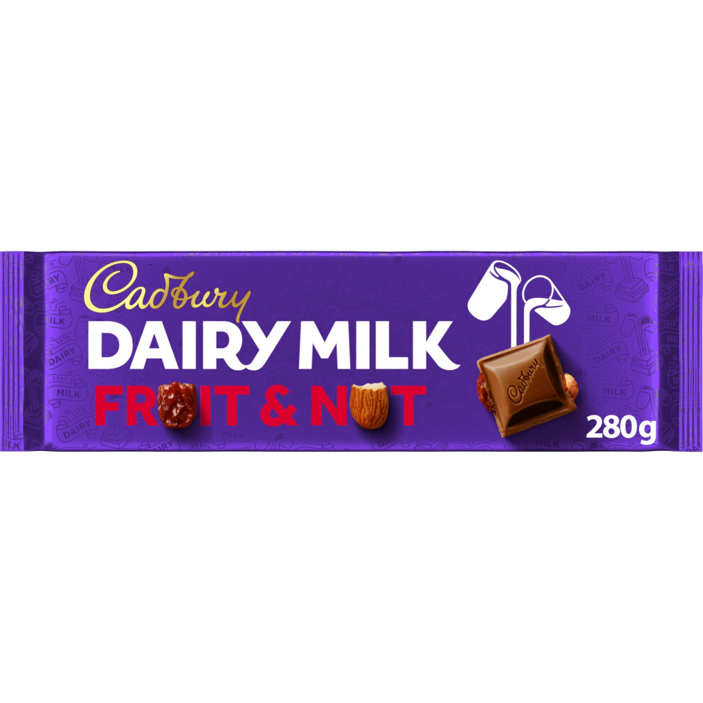 Cadbury Dairy Milk Fruit & Nut Chocolate Bar, The Classic Creamy