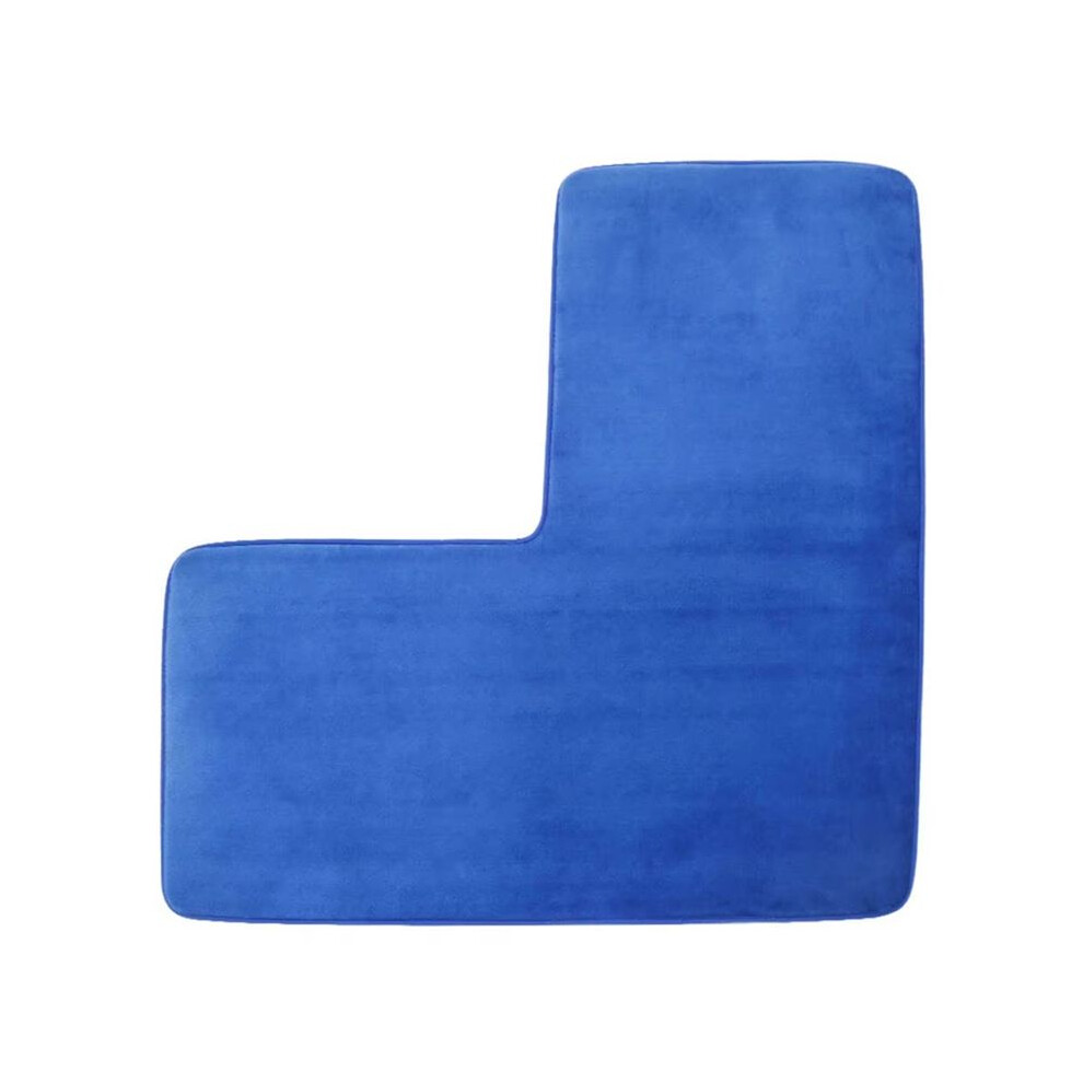 Torribaly L-Shaped Bath Mat Non-Slip, Soft Bathroom Floor Rug, Washable Carpet For Square Showers,Ideal For Corner Shower Spaces B