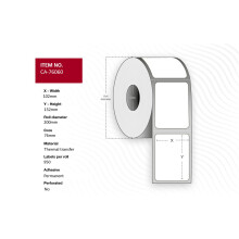 Capture Label 102 x 152mm Core 76mm Thermal Transfer Coated Permanent No perforation 950 labels per roll 4 rolls per box. Equal to p/n: 76060