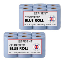 EPISENT Roll Pack 2, 2 Ply Centre Feed Paper Towels, Super Commercial