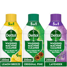 Dettol, Washing Machine Cleaner, Multipack, 750ml (250ml x 3pck) Triple Fragranc