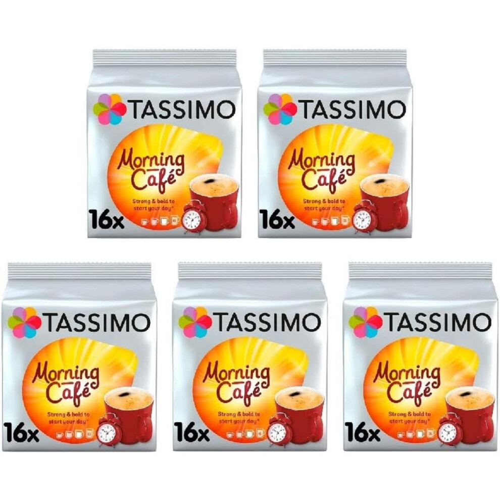 Tassimo Morning Café Coffee Pods X16 (Pack Of 5, Total 80 Drinks)