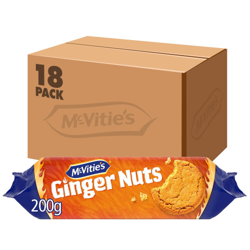 McVitie's Ginger Nuts Biscuits, Spicy Ginger Crunch, 200 g (Pack of
