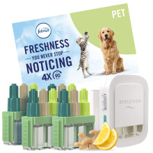 Febreze 3Volution Air Freshener Plug in Pet (Plug + 4 Refills)