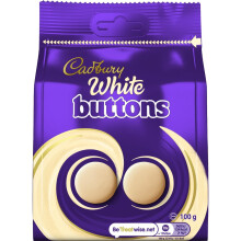 Cadbury White Chocolate Giant Buttons, 100 g (Pack of 1)
