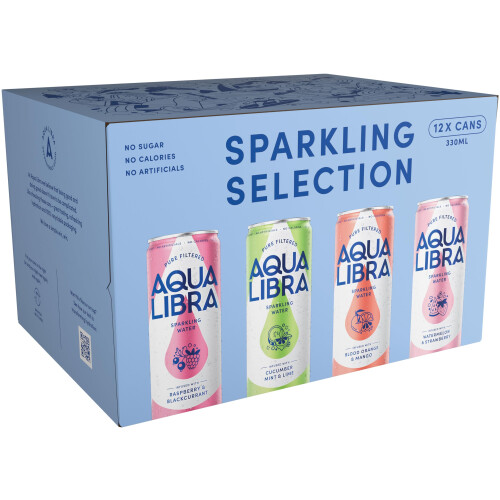Aqua Libra Variety Pack, Cucumber, Mint & Lime, Raspberry &