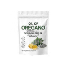 Oil of Oregano Black seed oil 6000mg Nutrition Gels & Chews 180 Count 25-26