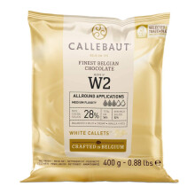 Callebaut W2 Finest Belgian White Chocolate Callets 28.0% Cocoa 400g