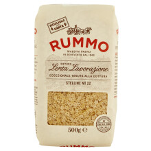 Rummo Stelline No.22 - Small Star-Shaped Pasta, Premium Italian Pasta, 500 g (Pack of 1)