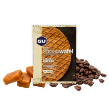 GU Energi Stroopwafel Karamellkaffe Sportsnäring Waffle, Innehåller Koffein, Kosher Mejeri, Energi On-The-Go, 16 St