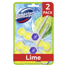 Domestos Power 5 Lime Toilet Rim Blocks toilet freshener with a
