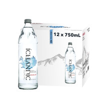 Icelandic Glacial Premium Sparkling Water 750ml Glass Bottles x 12